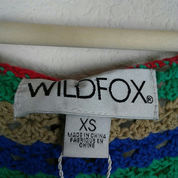 Wildfox Vibrant Glow Stassi Knit Crop Top XS - Picture 5 of 6